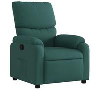 vidaXL Fauteuil inclinable de relaxation avec repose-pieds, dossier & accoudoirs – Tissu vert foncé