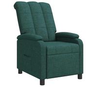 vidaXL Fauteuil inclinable Vert foncé Tissu