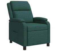 vidaXL Fauteuil inclinable Vert foncé Tissu