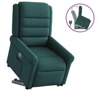 vidaXL Fauteuil inclinable vert foncé tissu