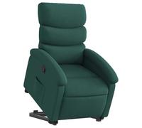 vidaXL Fauteuil inclinable Vert foncé Tissu, Chaise inclinable, Fauteuil inclinable pour Personnes âgées, Fauteuil releveur électrique