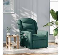 vidaXL Fauteuil inclinable Vert foncé Tissu