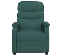 vidaXL Fauteuil inclinable Vert foncé Tissu Vert G