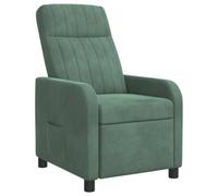 vidaXL Fauteuil inclinable Vert Mer Velours (V)
