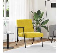 vidaXL fauteuil Jaune 59 x 75 x 78 cm Velours