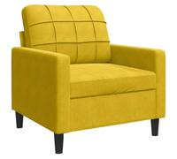 vidaXL Fauteuil 60 cm Velours Jaune
