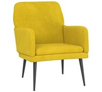 vidaXL Fauteuil Jaune 62x79x79 cm Velours