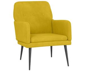 vidaXL Fauteuil Jaune 62x79x79 cm Velours