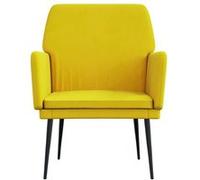 vidaXL Fauteuil Jaune 62x79x79 cm Velours Jaune G
