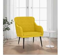 vidaXL Fauteuil Jaune 63x76x80 cm Velours 351441