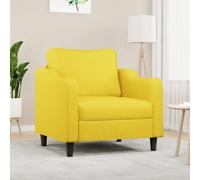 Vidaxl Fauteuil Jaune Clair 60 Cm Tissu Jaune