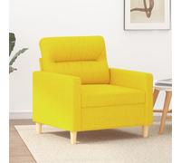 Vidaxl Fauteuil Jaune Clair 60 Cm Tissu Jaune