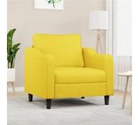 vidaXL Fauteuil Jaune clair 60 cm Tissu Jaune G