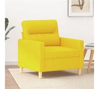 vidaXL Fauteuil Jaune clair 60 cm Tissu Jaune G