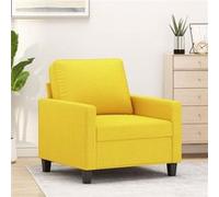 vidaXL Fauteuil Jaune clair 60 cm Tissu Jaune G