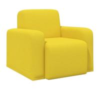 vidaXL Fauteuil Jaune Clair Tissu