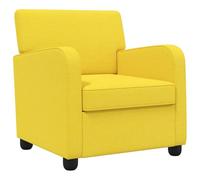 vidaXL Fauteuil Jaune Clair Tissu