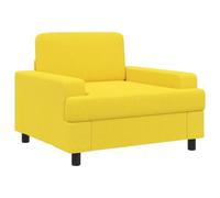 vidaXL Fauteuil Jaune Clair Tissu