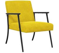 vidaXL fauteuil Jaune 59 x 75 x 78 cm Velours