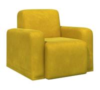 vidaXL Fauteuil Jaune Velours
