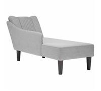 vidaXL Fauteuil long avec accoudoir droit gris nuage tissu, fauteuil, fauteuil de détente, fauteuil long rembourrée, 4009805