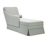 Vidaxl Fauteuil Long Et Traversin Accoudoir Droit Gris Clair Velours Multicolore