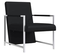 vidaXL Fauteuil Magnifique avec Pieds chromés Noir