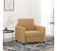 Vidaxl Fauteuil Marron 60 Cm Velours Marron