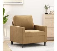 vidaXL Fauteuil TV Velours 60 cm Marron