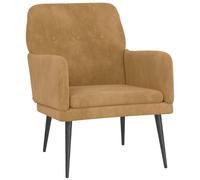 Fauteuil Gris clair 62x79x79 cm Velours fauteuil relax vidaXL