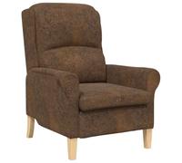 vidaXL Fauteuil Marron 76 x 94 x 102 cm Faux Cuir, Fauteuil de Salon, siège Moderne élégant, accoudoirs en Simili Cuir, Design Ergonomique, Confort Douillet