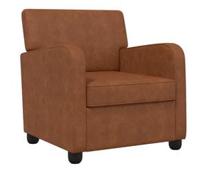 vidaXL Fauteuil Marron Ancien Simili Cuir