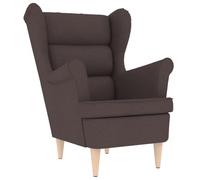 vidaXL Fauteuil Marron foncé 74x84x100 cm Tissu, Fauteuil Relax, Fauteuil de Salon, Chaise de Chambre à Coucher, Chaise Longue, Fauteuil de canapé