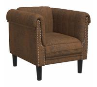 vidaXL Fauteuil marron similicuir daim