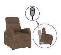 vidaXL Fauteuil Marron Tissu