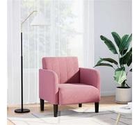 vidaXL Fauteuil avec accoudoirs Canapé simple velours vert foncé 54 cm