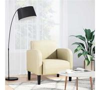 Fauteuil met armleuningen cm similicuir crème