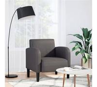 Fauteuil met armleuningen cm similicuir gris