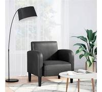 vidaXL Chaise de canapé 54 cm similicuir noir avec accoudoirs