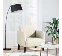 Vidaxl Fauteuil Avec Accoudoirs Crème 54 Cm Velours