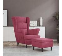 vidaXL Fauteuil à Oreilles avec Tabouret Chaise de Relaxation Siège de Salon Meuble de Salle de Séjour Maison Intérieur 3115936