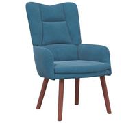 vidaXL Fauteuil Relaxant Velours Bleu