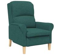 Vidaxl Fauteuil Moderne Vert Foncé Tissu, Bois Standard Ergonomique