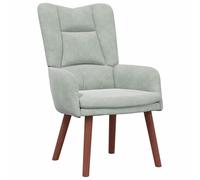vidaXL Fauteuil Relaxant en Velours Gris Clair
