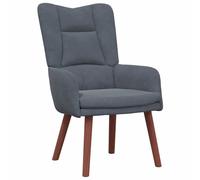 Chaise Relaxante Vidaxl Velours Gris Foncé Gris