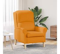 Vidaxl Fauteuil Moderne Jaune Foncé Tissu Grand Ergonomique