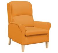 Vidaxl Fauteuil Moderne Jaune Foncé Tissu Grand Ergonomique