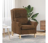 vidaXL Fauteuil Moderne Marron Tissu, Bois Standard Ergonomique