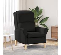 Vidaxl Fauteuil Moderne Noir Polyester Et Bois Taille Standard Durable