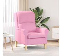 vidaXL Fauteuil Moderne Rose Tissu en Polyester, Bois Moyenne